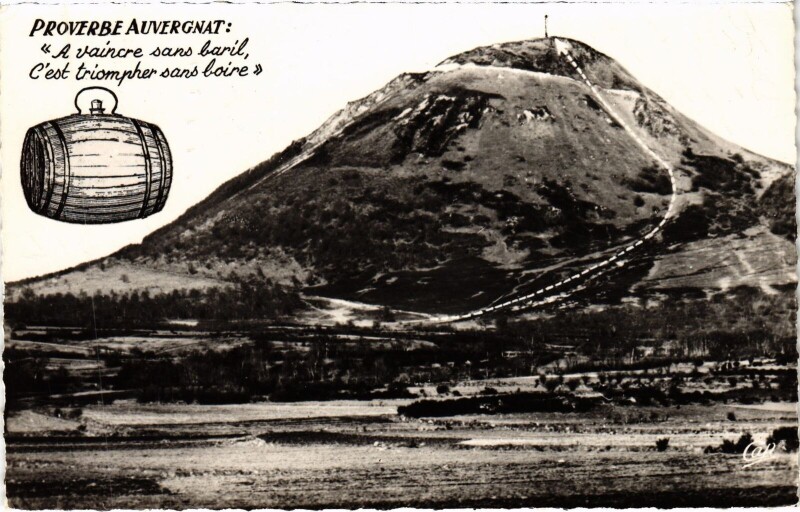 Carte postale ancienne L'Escalade a Pic du Puy de Dome