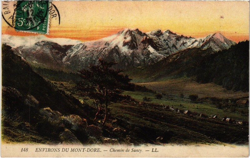 Carte postale ancienne Le Mont-Dore Environs - Chemin de Sancy à Mont-Dore