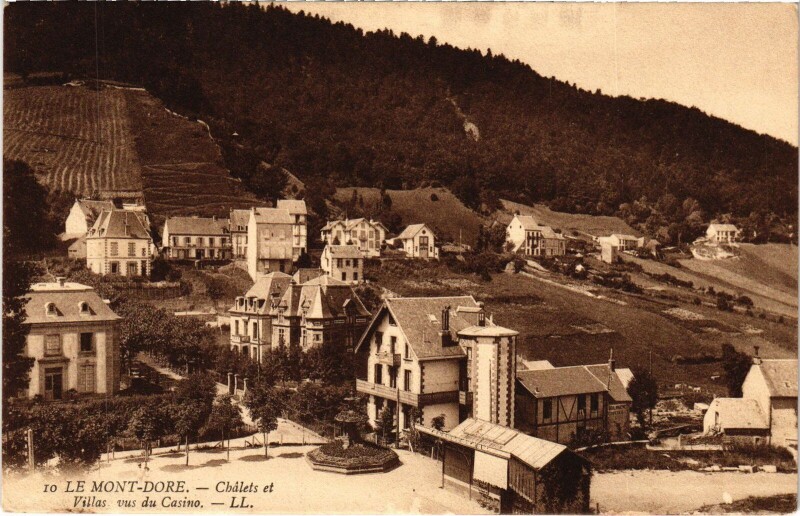 Carte postale ancienne Le Mont-Dore Chalets et Villas Vus du Casino à Mont-Dore