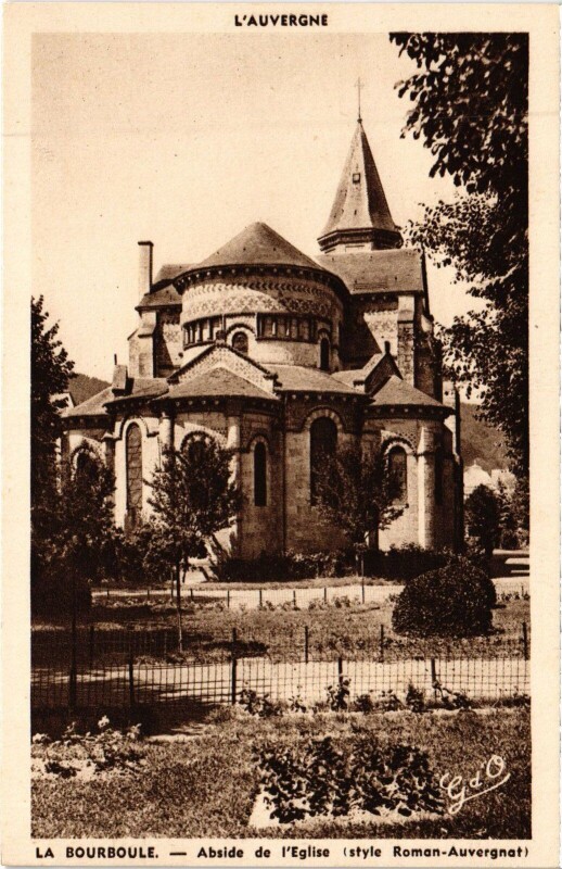 Carte postale ancienne La Bourboule Abside de l'Eglise à La Bourboule
