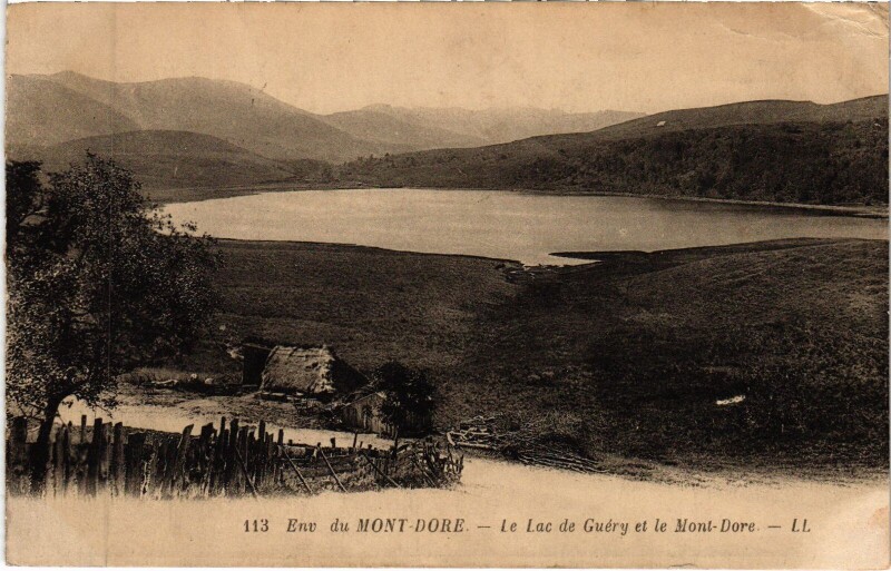 Carte postale ancienne Le Mont-Dore Env. - Le Lac du Guery et le Mont-Dore à Mont-Dore