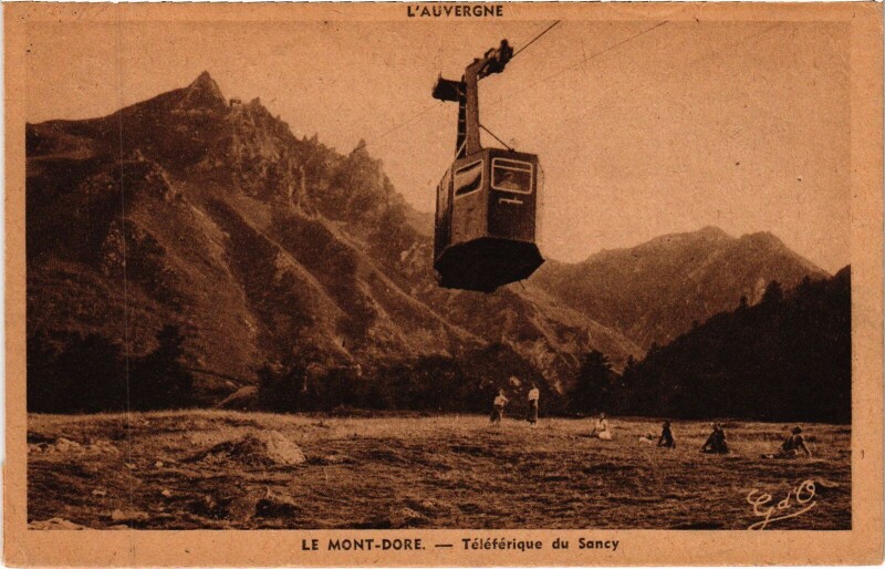 Carte postale ancienne Le Mont-Dore Teleferique du Sancy à Mont-Dore