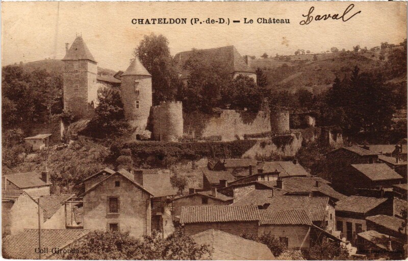Carte postale ancienne Chateldon Le Chateau