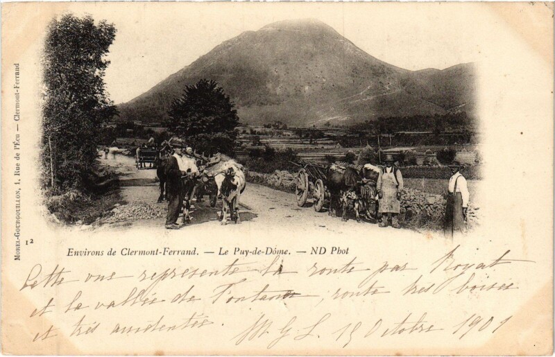 Carte postale ancienne Clermont-Ferrand Environs - Le Puy-de-Dome à Clermont-Ferrand