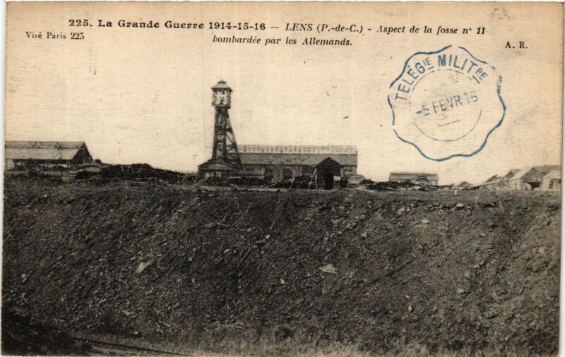 Carte postale ancienne Lens Aspect de la fosse no 11