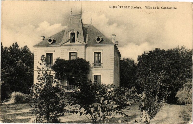 Carte postale ancienne Noiretable - Villa de la Condamine à Noirétable