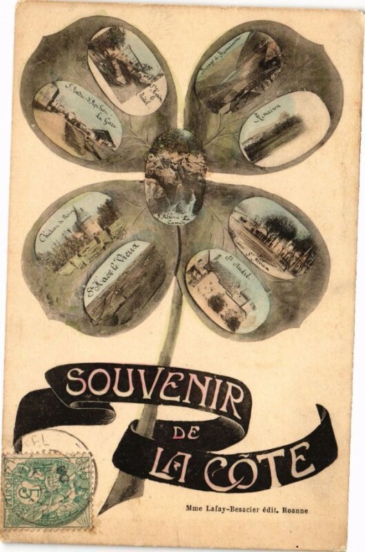 Carte postale ancienne Souvenir de la Cote