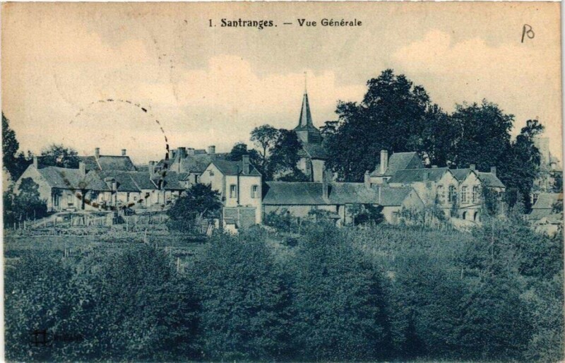 Carte postale ancienne Santranges Vue générale à Santranges