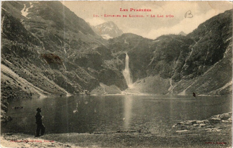 Carte postale ancienne Les Pyrénées - Env. de Luchon - Le Lac d'Or