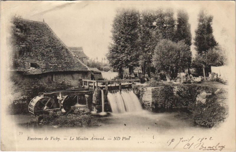 Carte postale ancienne Vichy Environs - Le Moulin Arnaud à Vichy