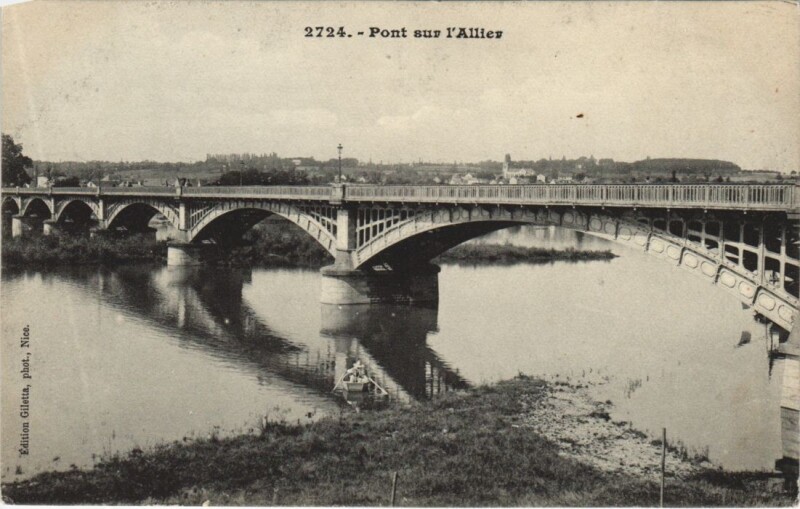 Carte postale ancienne Pont sur l'Allier