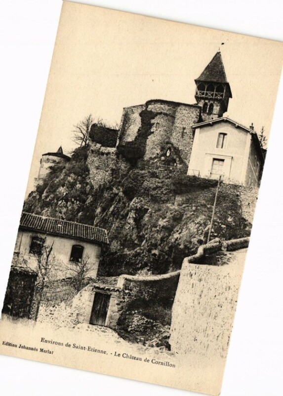 Carte postale ancienne Environs de Saint-Etienne - Le Chateau de Cornillon