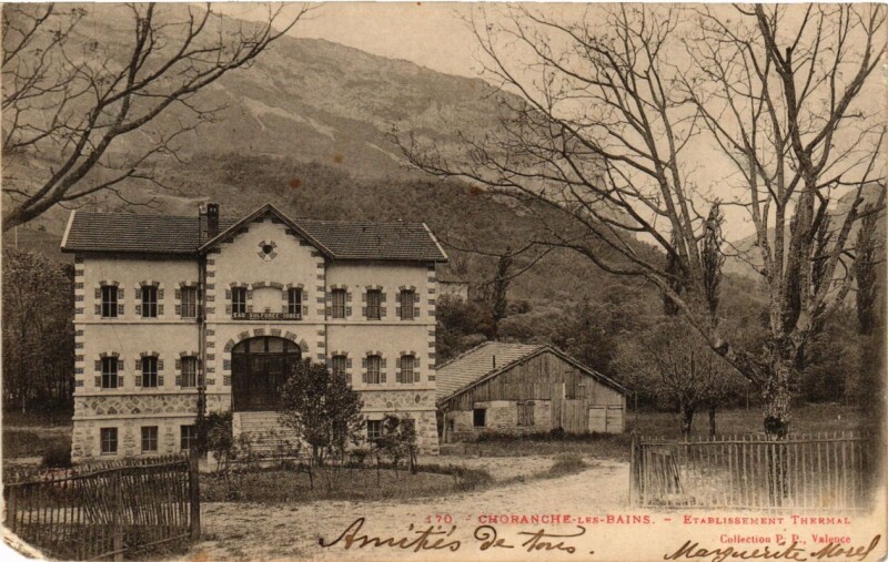 Carte postale ancienne Choranche-les-Bains - Etablissement Thermal à Choranche