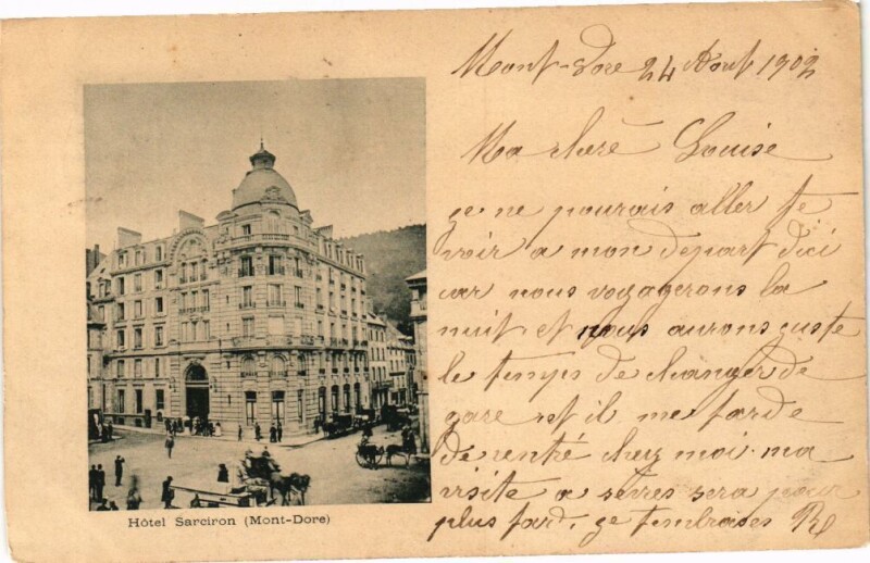 Carte postale ancienne Hotel Sarciron (Mont-Dore) à Mont-Dore
