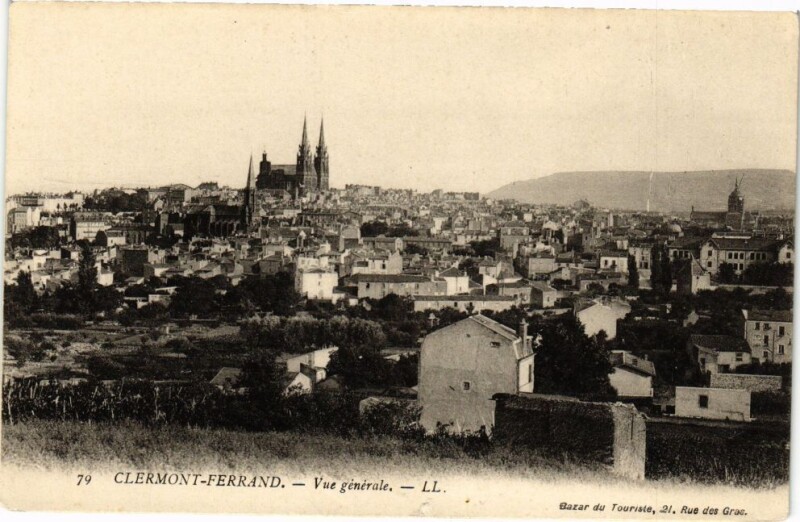 Carte postale ancienne Clermont-Ferrand - Vue générale à Clermont-Ferrand