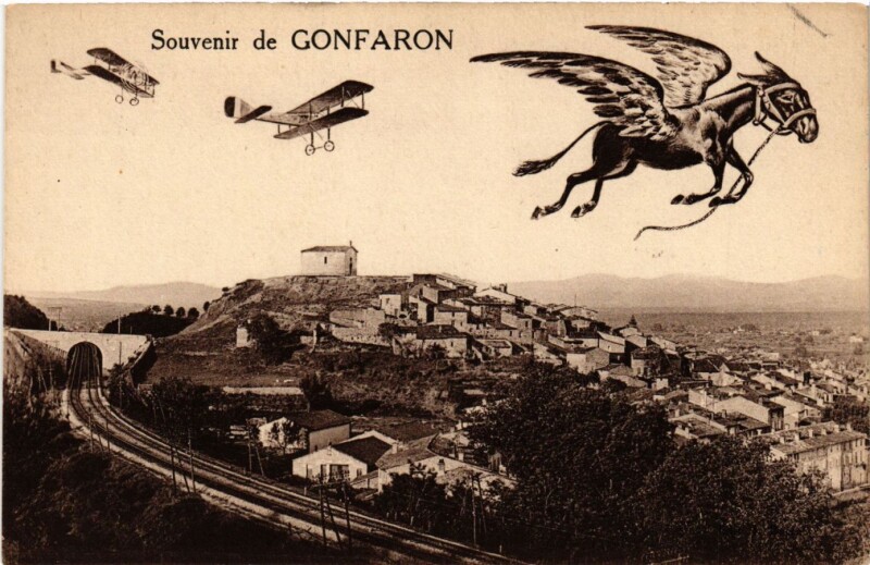 Carte postale ancienne Souvenir de Gonfaron à Gonfaron