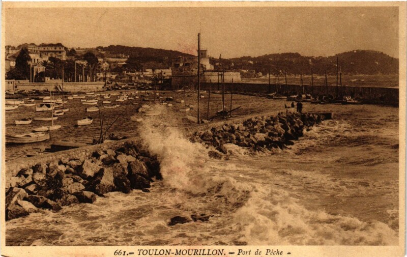 Carte postale ancienne Toulon-Mourillon - Port de Peche à Toulon