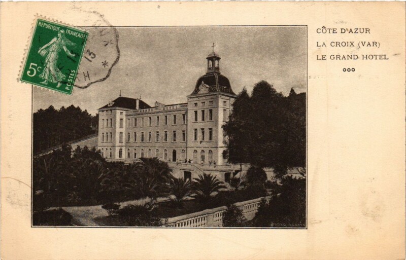Carte postale ancienne Cote d'Azur - La Croix