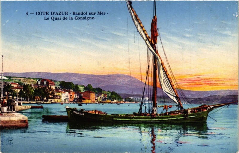 Carte postale ancienne Bandol-sur-Mer - Le Quai de la Consigne à Bandol