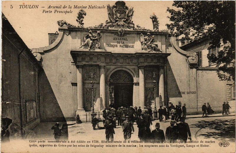 Carte postale ancienne Toulon Arsenal de la Marine Nationale à Toulon