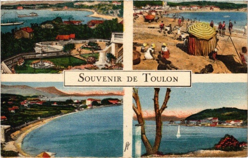 Carte postale ancienne Toulon Souvenir de Toulon à Toulon