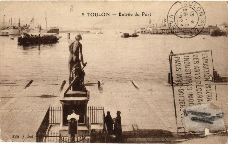 Carte postale ancienne Toulon Entrée du Port à Toulon