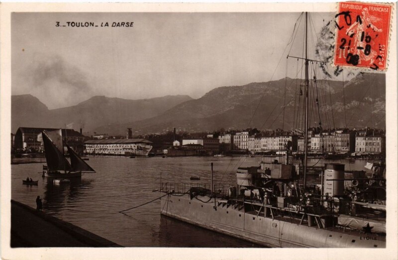 Carte postale ancienne Toulon La Darse à Toulon