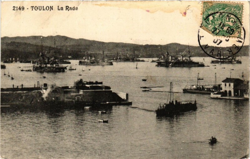 Carte postale ancienne Toulon La Rade à Toulon