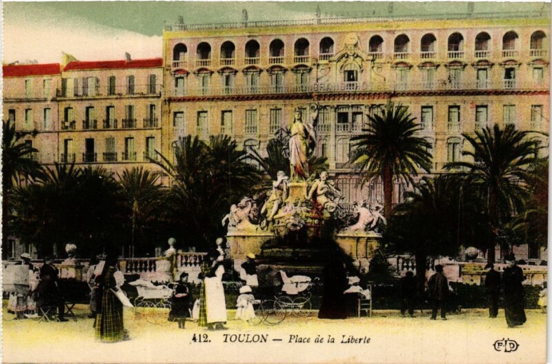 Carte postale ancienne Toulon Place de la Liberte à Toulon