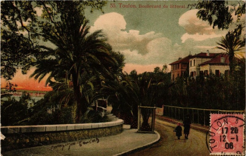Carte postale ancienne Toulon Boulevard du Littoral à Toulon