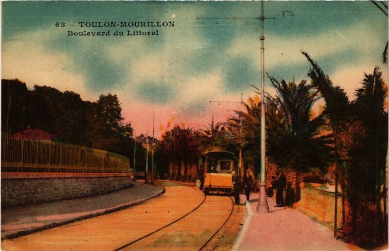Carte postale ancienne Toulon Mourillon-Boulevard du Littoral à Toulon