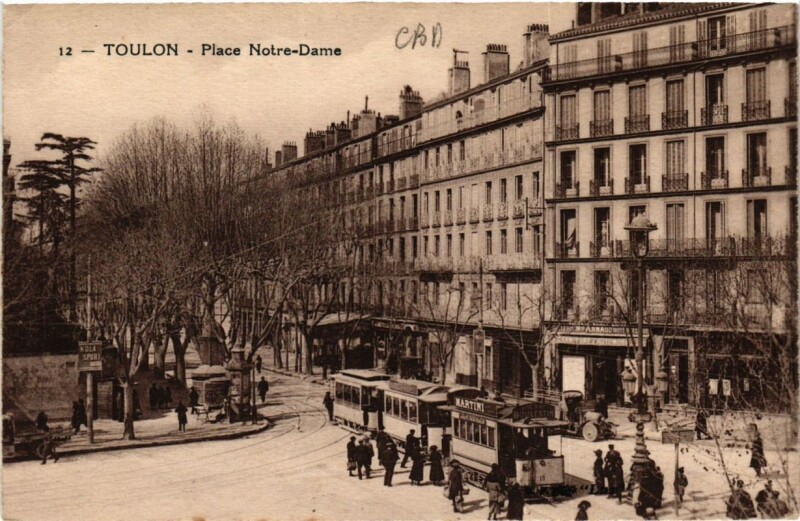 Carte postale ancienne Toulon Place Notre Dame à Toulon