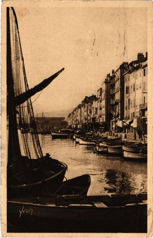 Carte postale ancienne Toulon Un coin du Port à Toulon
