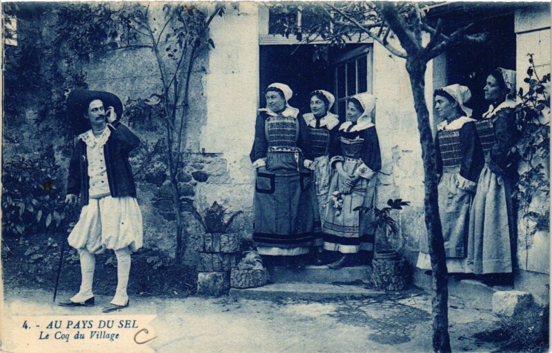 Carte postale ancienne Au Pays du Sel - Le Coq du Village
