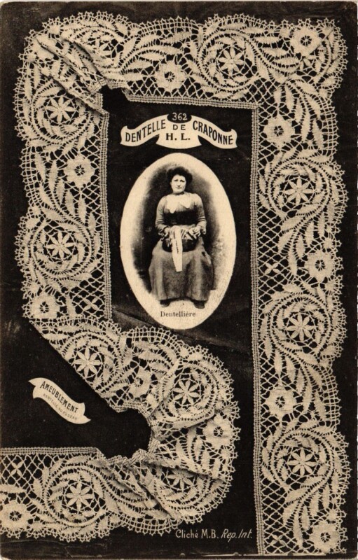 Carte postale ancienne Craponne - Dentelle de Craponne - Dentelliere - Folklore