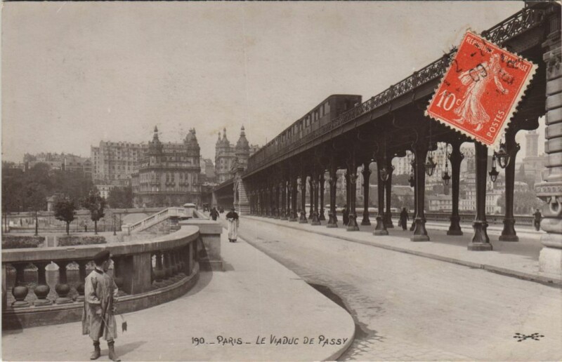 Carte postale ancienne Paris 16e Viaduc de Passy