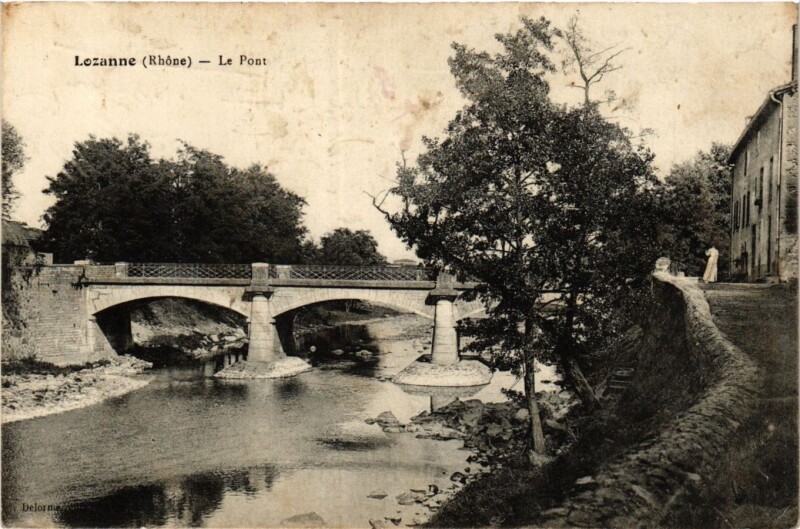 Carte postale ancienne Lozanne - Le Pont à Lozanne