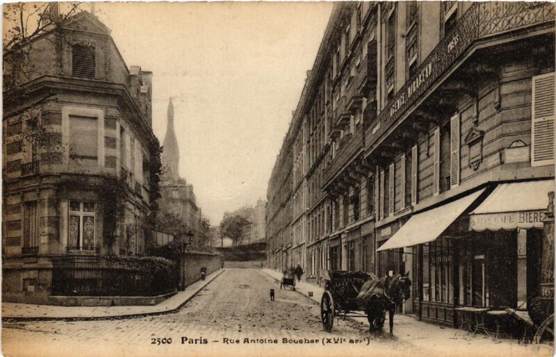 Carte postale ancienne Rue Antoine Boucher à Paris 16e