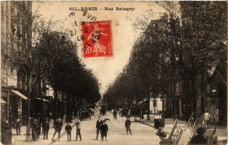 Carte postale ancienne Rue Balagny à Paris 17e