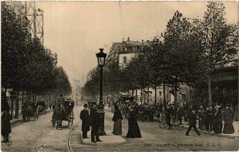 Carte postale ancienne Avenue Niel à Paris 17e