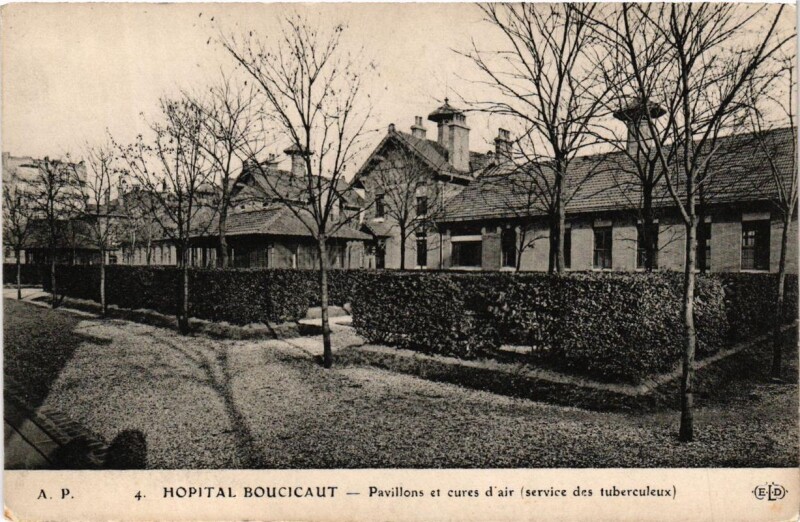 Carte postale ancienne Hôpital Boucicaut - Pavillons et cures d'air (service des tuberculeux) à Paris 15e