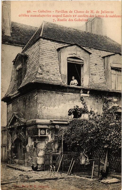 Carte postale ancienne Paris (13e) 7, Ruelle des Gobelins. Pavillon de Chasse à Paris 13e