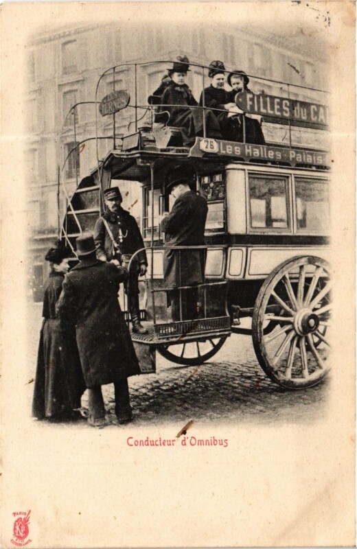 Carte postale ancienne Paris Conducteurs d'Omnibus à Paris