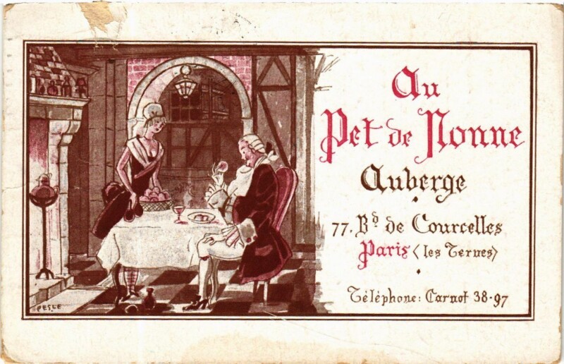 Carte postale ancienne Paris 8e Au Pet de Bonne. 77, Bd de Courcelles à Paris 8e