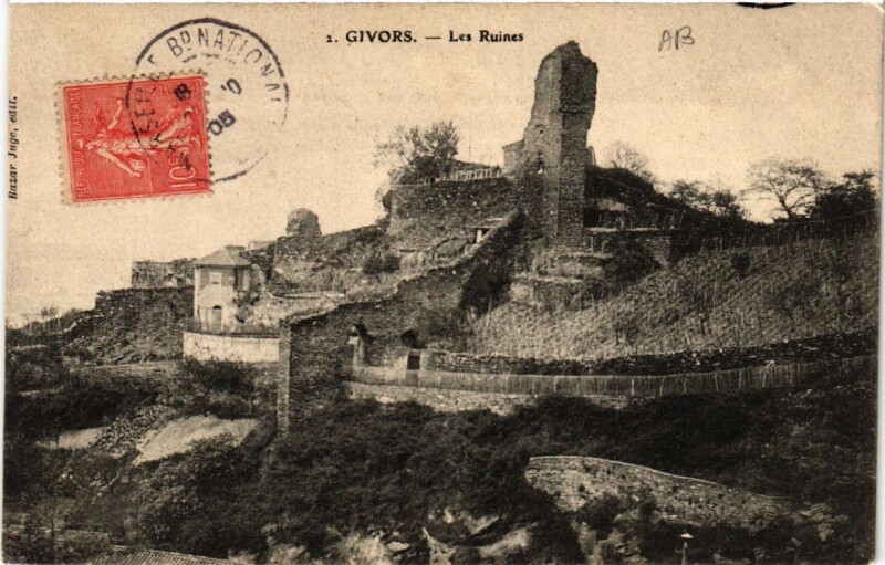 Carte postale ancienne Givors Les Ruines à Givors