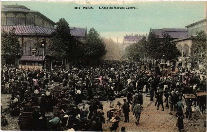 Carte postale ancienne Paris (1e) l'Ame du Marche Central à Paris 1er
