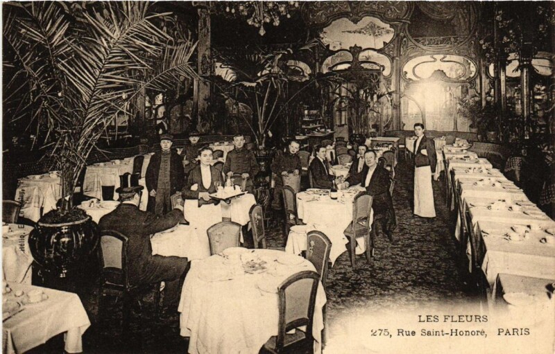 Carte postale ancienne Paris (8e) Les Fleurs 275, Rue Saint-Honore. à Paris 8e