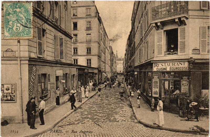 Carte postale ancienne Paris (7e) 1154 Rue Augerau. à Paris 7e