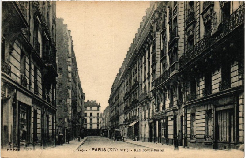 Carte postale ancienne Rue Boyer-Barret à Paris 14e