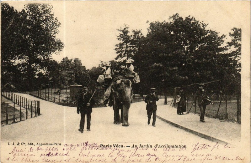 Carte postale ancienne Au Jardin d'Acclimatation à Neuilly-sur-Seine